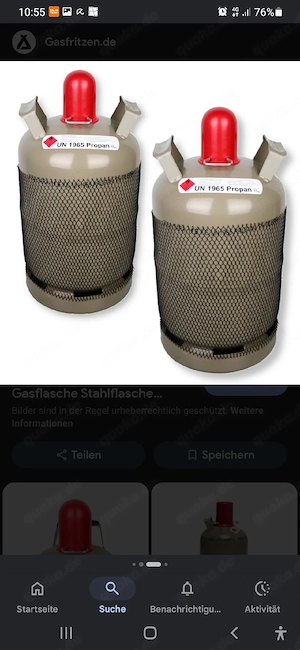 Gasflaschen grau  leer für 11 KG Gas 