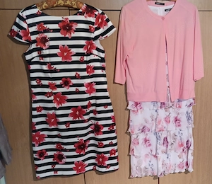 SOMMERKLEID mit Jacke- Kleid gr.44-Jacke gr.42 - SOMMERKLEID gr. L - sehr guter ZUSTAND