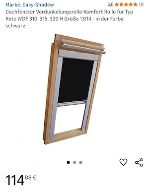 Dachfenster Verdunkelungsrollo Komfort Rollo für Typ Roto 