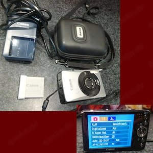 Canon IXUS 75 Silber 7,1 MP, 2 Akku + Ladegerät , funktioniert , PC1227