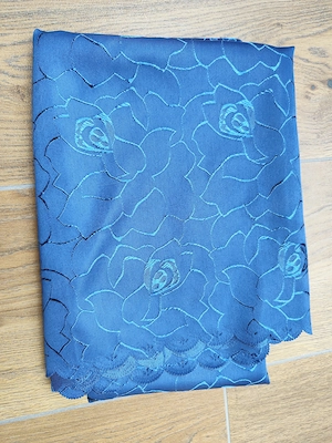 Damast Tischdecken , blau .