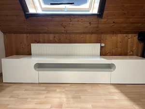TV-Lowboard   TV-Schrank Hochglanz Weiß - 240 cm