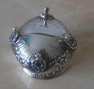 Albo 835 Silber. Zuckerdose mit Zange Bild 4