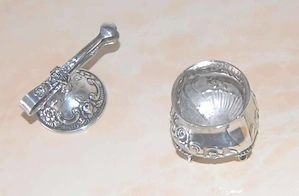 Albo 835 Silber. Zuckerdose mit Zange Bild 5