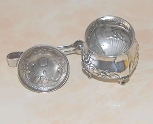 Albo 835 Silber. Zuckerdose mit Zange Bild 2