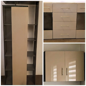 Set Vitrine, Kommode, Hängeschrank - für Wohn-oder Esszimmer 