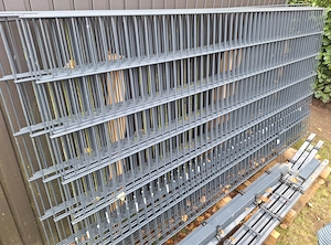 Zaunmatten 7 Stück, Doppelstab 8x6x8mm, 1,2m H, 2,5m L, anthrazit