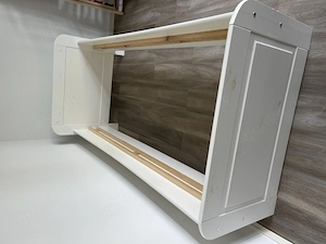 Weißes Bett Massivholz 90x200 cm