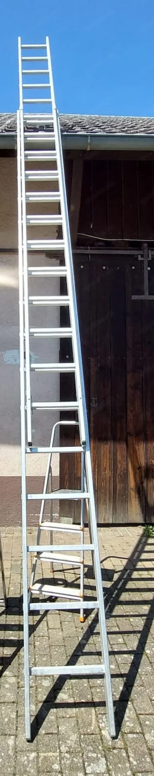 Alu Leiter 2 x 17 Sprossen