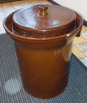2 x Gärtopf   Sauerkrauttopf 20 Liter braun