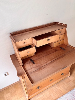 Biedermeier Sekretär (um 1900), 5 + 3 Schubladen Bild 4