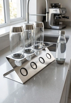 Steeldry Lichtenwerk Premium Sodastream Flaschenhalter Edelstahl