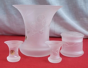 Hutschenreuther Leonard Set Vase Dose Vintage 1970er