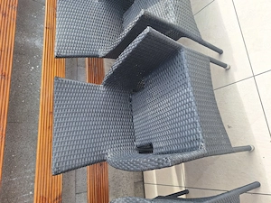 Gartenstuhl Rattan Sessel 6 Stück 