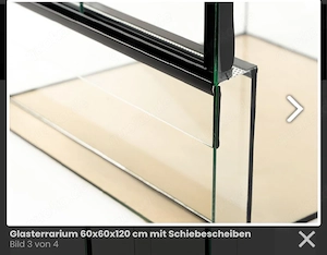 Terrarium aus Glas 60x60x120 Bild 2