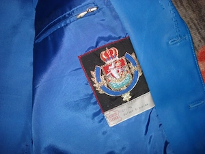 Herrenechtlederjacke in Blau
