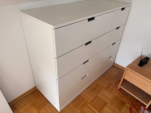IKEA NORDLI Kommode Weiß   8 Schubladen   120x99 cm   Wie neu Bild 2