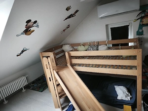 Kinderhochbett mit Rutsche 