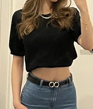 Woll TShirt weich warm schwarz