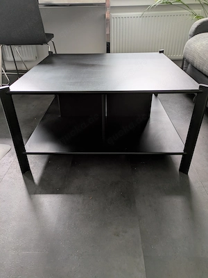 JÄTTESTA Ikea Couchtisch, schwarz, 80x80 cm