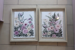rosa Blumenbilder Set 