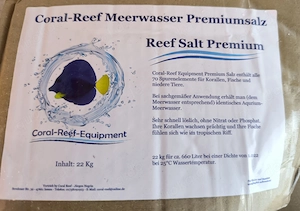 Coral Reef Premium Salz- Meersalz Riffsalz Meerwasser Steinkorallen Beutel 22 kg