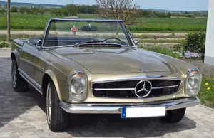Mercedes-Benz SL 280 Pagode / originaler Pappbrief / Becker Radio