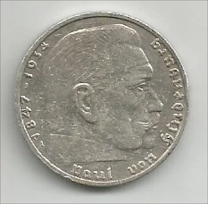 2 Reichsmark 1939 "A" Münze Deutsches Reich Silbermünze 2. Weltkrieg 