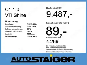 Citroen C1 1.0 VTi Shine SHZ+LM Bild 4