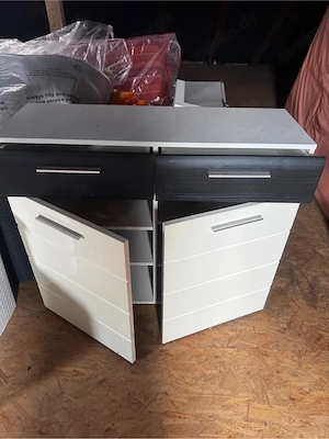 Kommode Sideboard weiss grau Bild 2