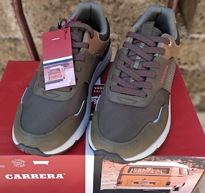  Carrera Sportschuhe Beige Dunkelgrün Gr.44 Neu mit ovp