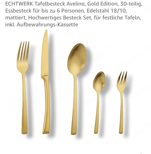  Besteckkasten goldfarben Bild 2