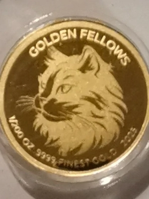 Goldmünze .9999 "Golden Fellows - Katze" 1 200 oz PP Auflage 5.000 Stk