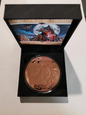 5 Unzen Kupfermünze "1 Dollar USA Mesa Grande-Skinwalker Myth 2024" 999er Feinkupfer, Polierte Platt