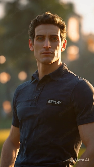 Replay Polo Shirt Dunkelblau Herren - REPLAY Logo Patch