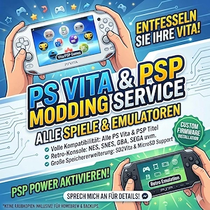 PS Vita & PSP Modding-Service   Alle Spiele & Emulatoren auf einer Konsole!