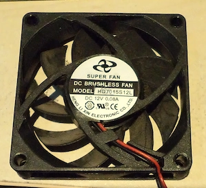 Marken Lüfter SUPER FAN, DC Brushless Gehäuselüfter Lüfter Fan DC 12V 0,08 A,  70x70x15mm 2 Pin