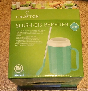 MARKEN - Slush Eis Bereiter CROFTON Becher grün mit Trinkhalm, NEU   OVP   UNBENUTZT