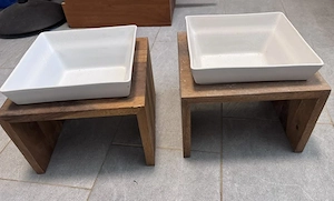 Wunderschönes stylisches Napfset in XL 2500 ML   Hingucker ( 2 plus 1 Ersatzschüssel) Bild 4