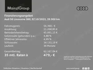 Audi S6 TDI quattro Matrix HUD Nav BO 360° Bild 2