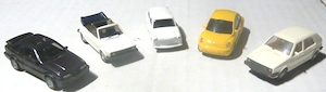 Wiking alt etc. 1:87 5x PKW Ford Sierra VW Golf Beetle Trabant