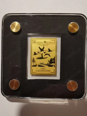 Grimms Märchen 1 "Die 6 Schwäne" 1 500 oz 999er Feingold