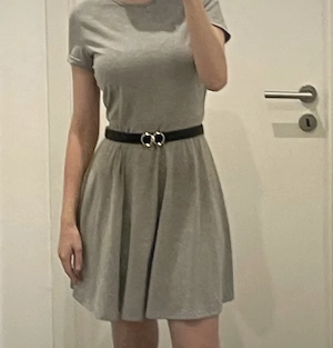 NP17  Graues luftiges leichtes Sommerkleid S