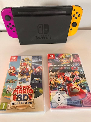 Nintendo Switch inkl. Zubehör und Spielen