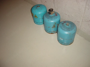 3 X Campingaz R 907 Gasflasche leer gebraucht für Tauschsystem 2,75 kg mit Flaschenventil und Transp