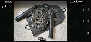Schwarze Herrenmotorradjacke Größe "L" "54"