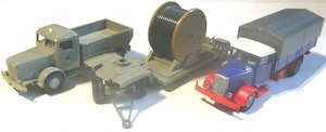 Wiking alt 1:87 Büssing 8000 Tieflader m Kabelrolle Pritschen LKW