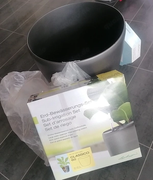 NEU originalverpackt Lechuza Pflanzgefäß Classico 60 anthrazit mit Bewässerungssystem und Granulat