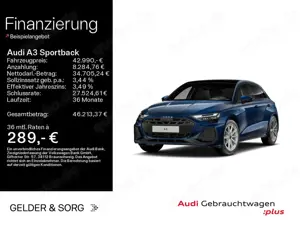 Audi A3 40 TFSIe S line 128km/WLTP*Pano*HuD