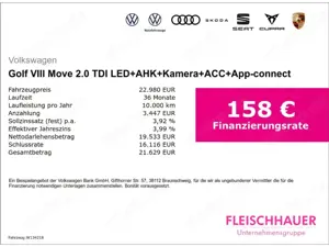 Volkswagen Golf VIII Move 2.0 TDI LED+AHK+Kamera+ACC+App-connect Bild 3